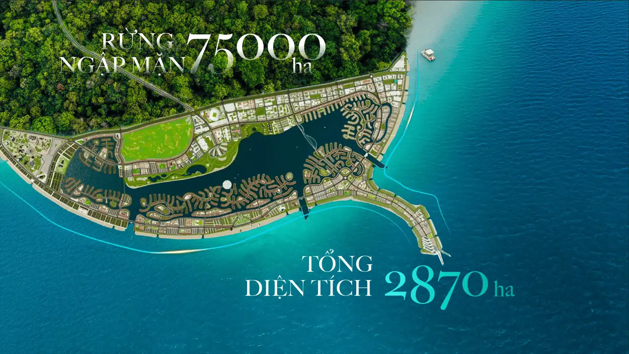 Vinhomes Green Paradise quy mô 2.870ha cùng rừng ngập mặn 75.000ha, đô thị xanh thông minh sinh thái