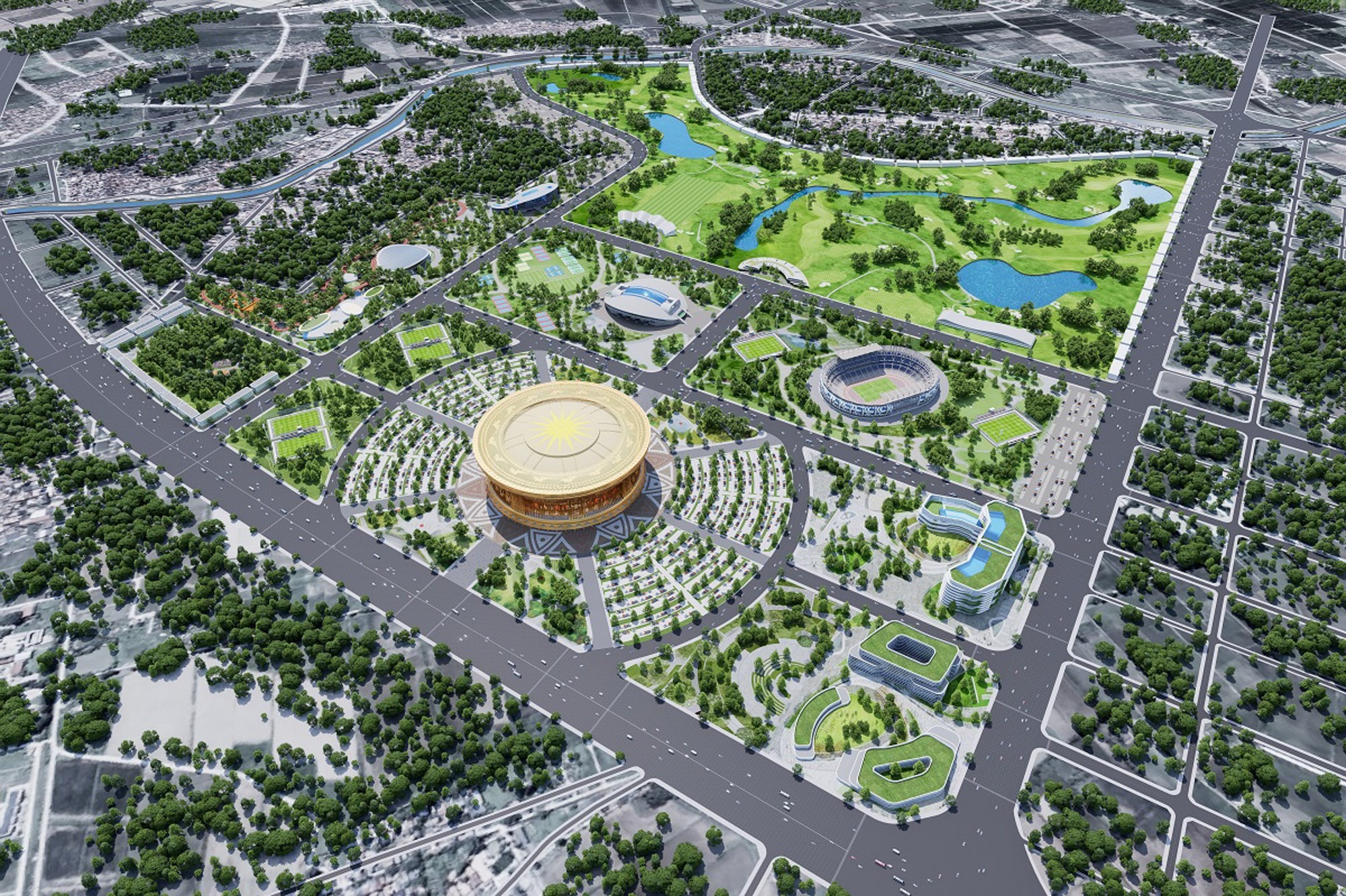 Phối cảnh tổng thể dự án Vinhomes Global Sportia vinhomesglobalsportia.vn