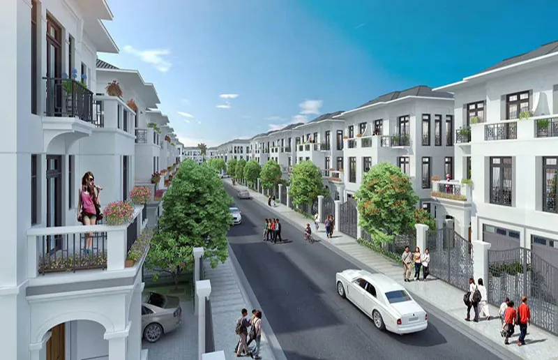 Dãy shophouse tại Vinhomes Global Sportia