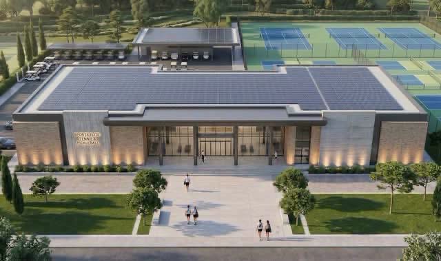 Khu nhà điều hành sân tennis và pickleball trong khu liên hợp thể thao